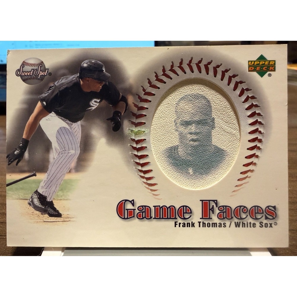 2002 Upper Deck Sweet Spot Game Face Blue Portraits #159 Frank Thomas